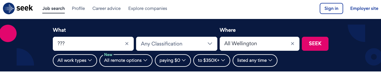 A stream of consciousness scrolling Seek